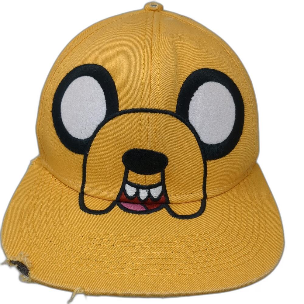Cartoon Network Snapback Yellow Hat One Size Adventure Time Jake the Dog Logo